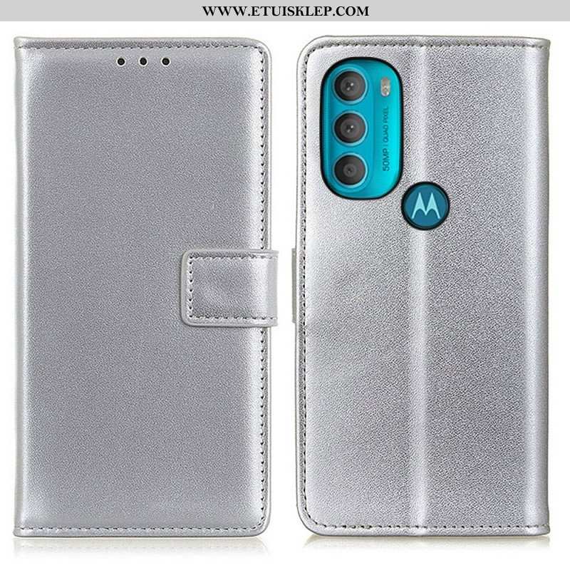 Etui Folio do Moto G71 5G Zwykła Sztuczna Skóra